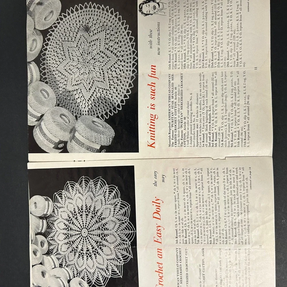 Vintage 1950s Knitting‎ Crochet Pattern Booklet Lot 1950s Good